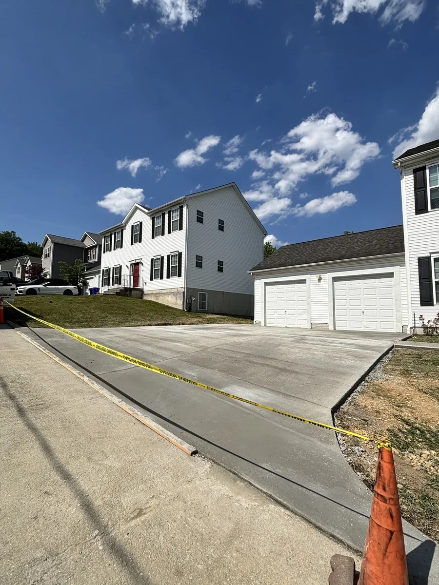 New concrete driveway poured by Actaeon crew